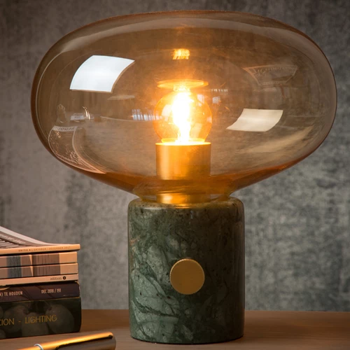 Lucide CHARLIZE - Tischlampe - Ø 23 cm - 1xE27 - Grün - Atmosphäre 1